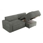 Narożnik BELLUNO L - strona prawa - szary, struktura