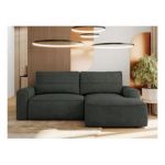 Narożnik BELLUNO L - strona prawa - ciemnoszary, struktura