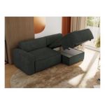 Narożnik BELLUNO L - strona prawa - ciemnoszary, struktura