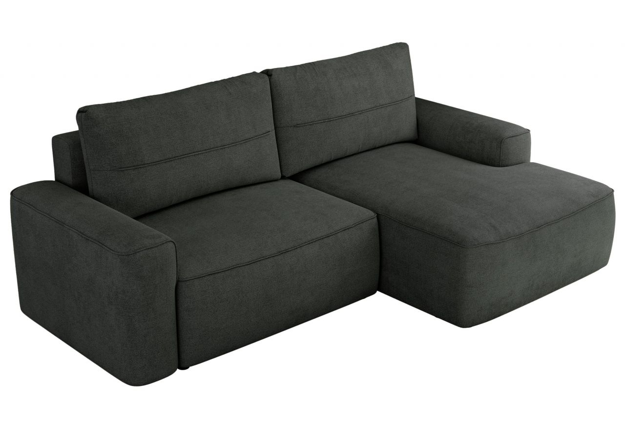 Narożnik BELLUNO L - strona prawa - ciemnoszary, struktura