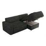 Narożnik BELLUNO L - strona prawa - ciemnoszary, struktura