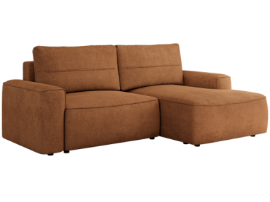 Narożnik BELLUNO L - strona prawa - pomarańczowy, struktura