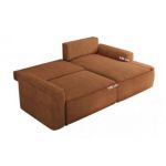 Narożnik BELLUNO L - strona prawa - pomarańczowy, struktura