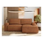 Narożnik BELLUNO L - strona prawa - pomarańczowy, struktura