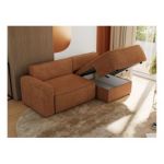 Narożnik BELLUNO L - strona prawa - pomarańczowy, struktura