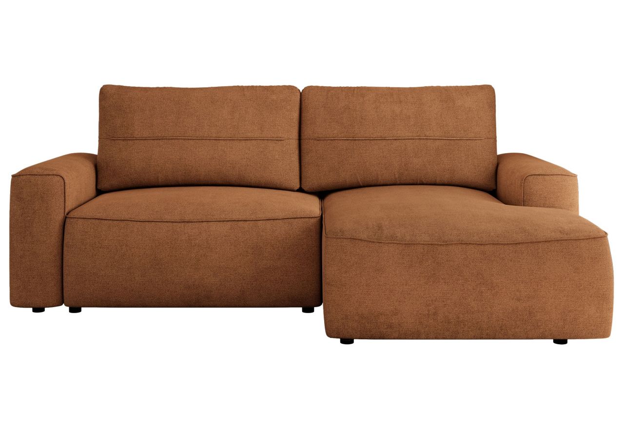 Narożnik BELLUNO L - strona prawa - pomarańczowy, struktura