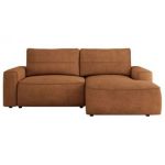 Narożnik BELLUNO L - strona prawa - pomarańczowy, struktura