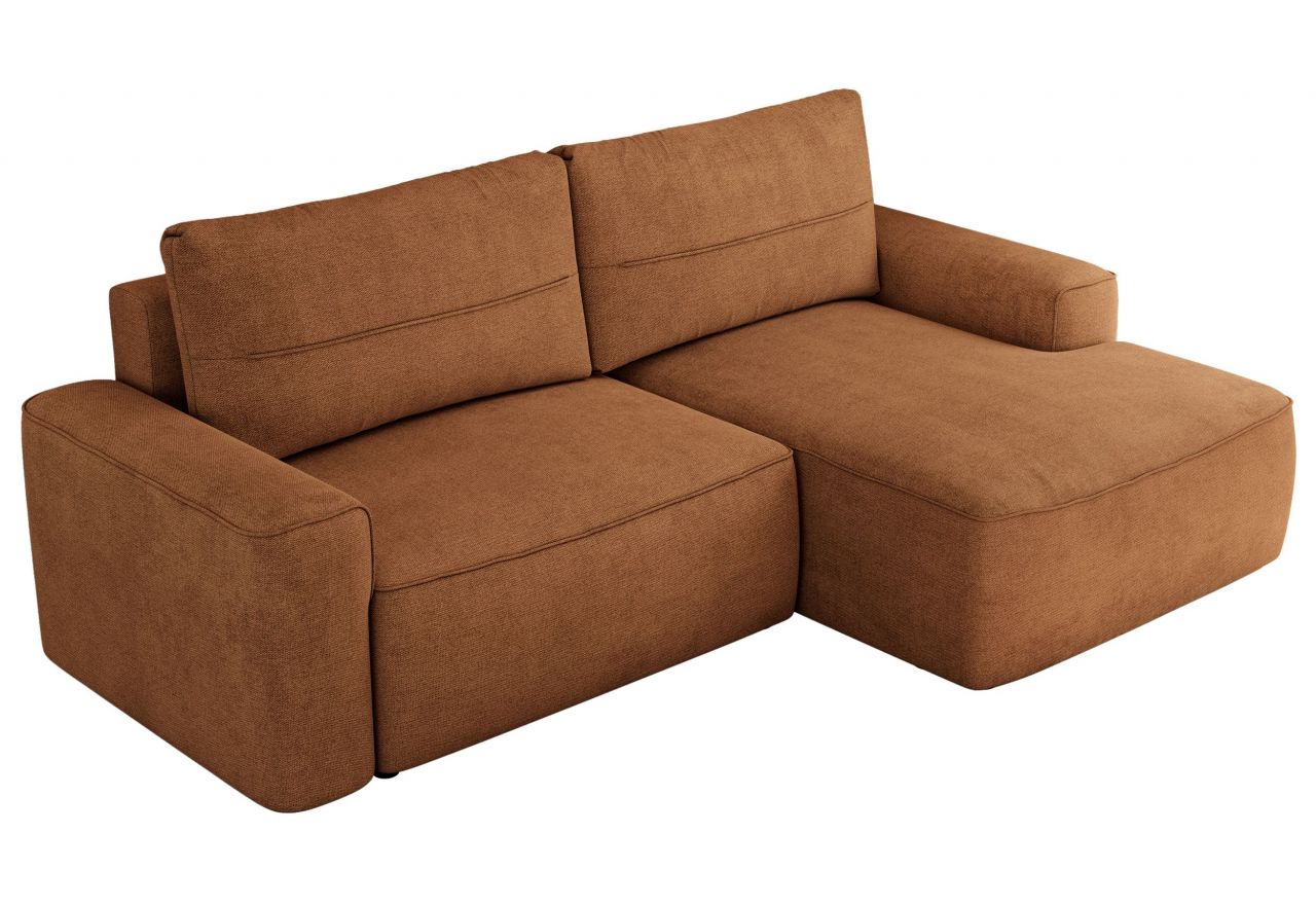 Narożnik BELLUNO L - strona prawa - pomarańczowy, struktura