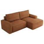 Narożnik BELLUNO L - strona prawa - pomarańczowy, struktura