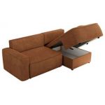 Narożnik BELLUNO L - strona prawa - pomarańczowy, struktura