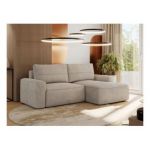 Narożnik BELLUNO L - strona prawa - beżowy, struktura