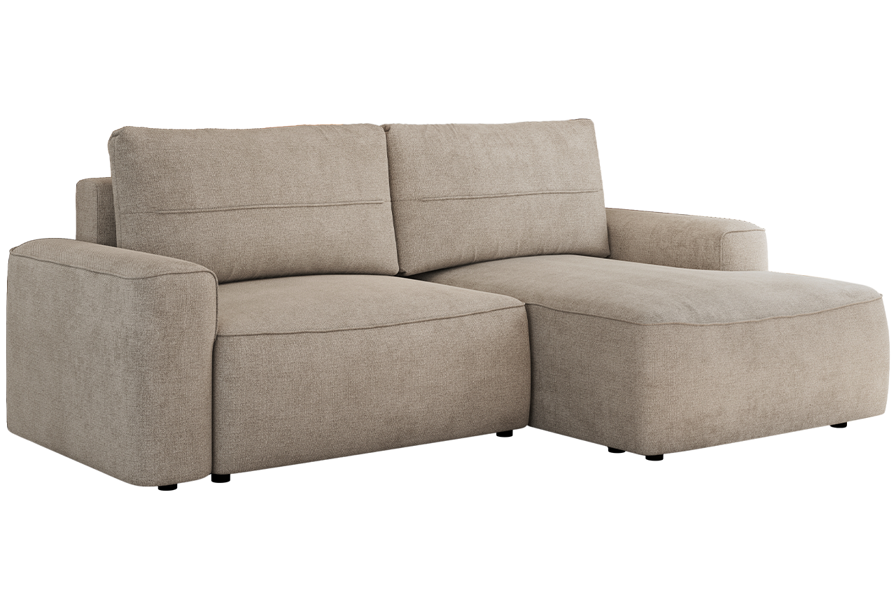 Narożnik BELLUNO L - strona prawa - beżowy, struktura