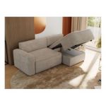 Narożnik BELLUNO L - strona prawa - beżowy, struktura