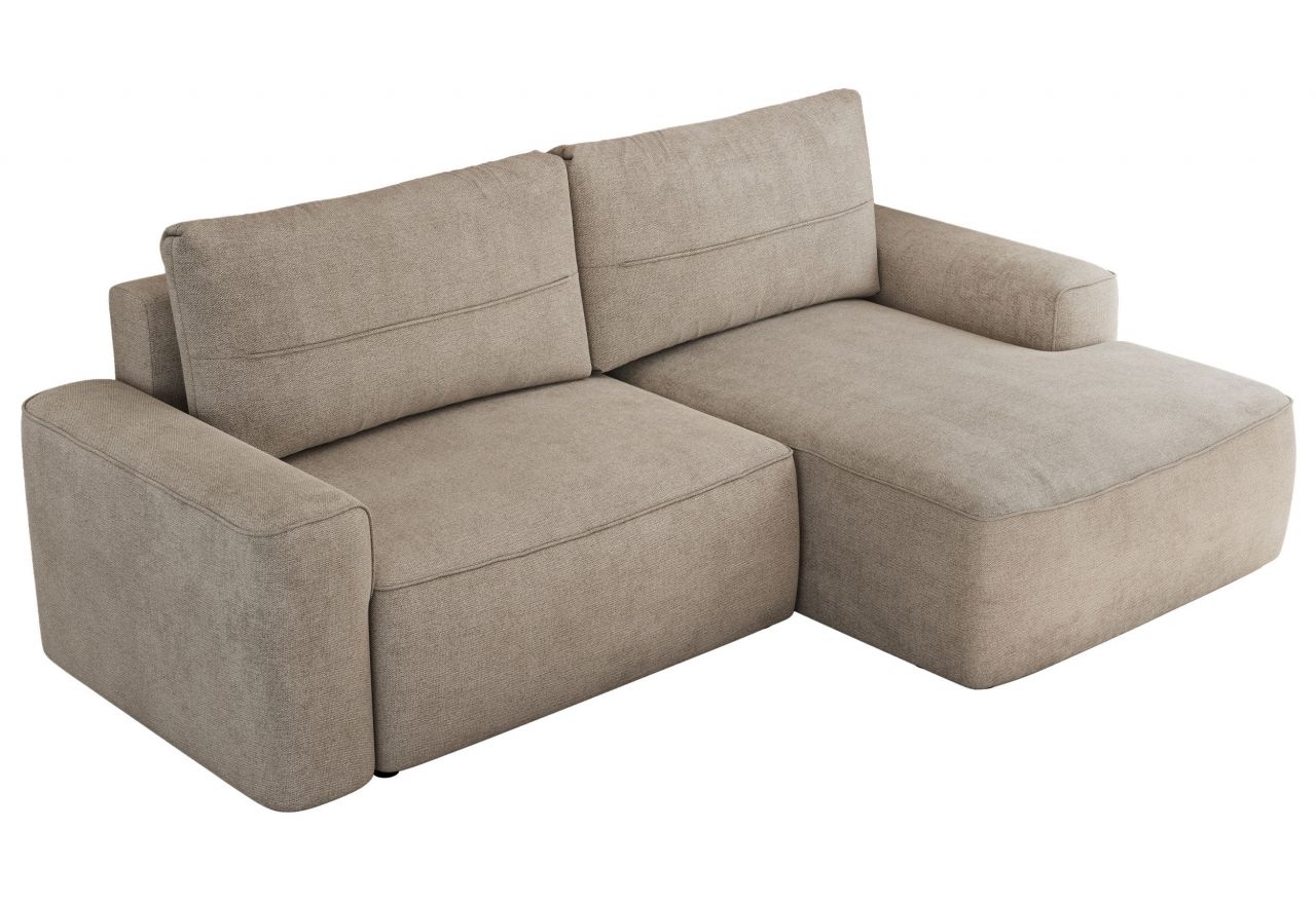 Narożnik BELLUNO L - strona prawa - beżowy, struktura