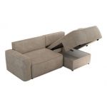 Narożnik BELLUNO L - strona prawa - beżowy, struktura