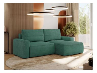 Narożnik BELLUNO L - strona prawa - zielony, struktura