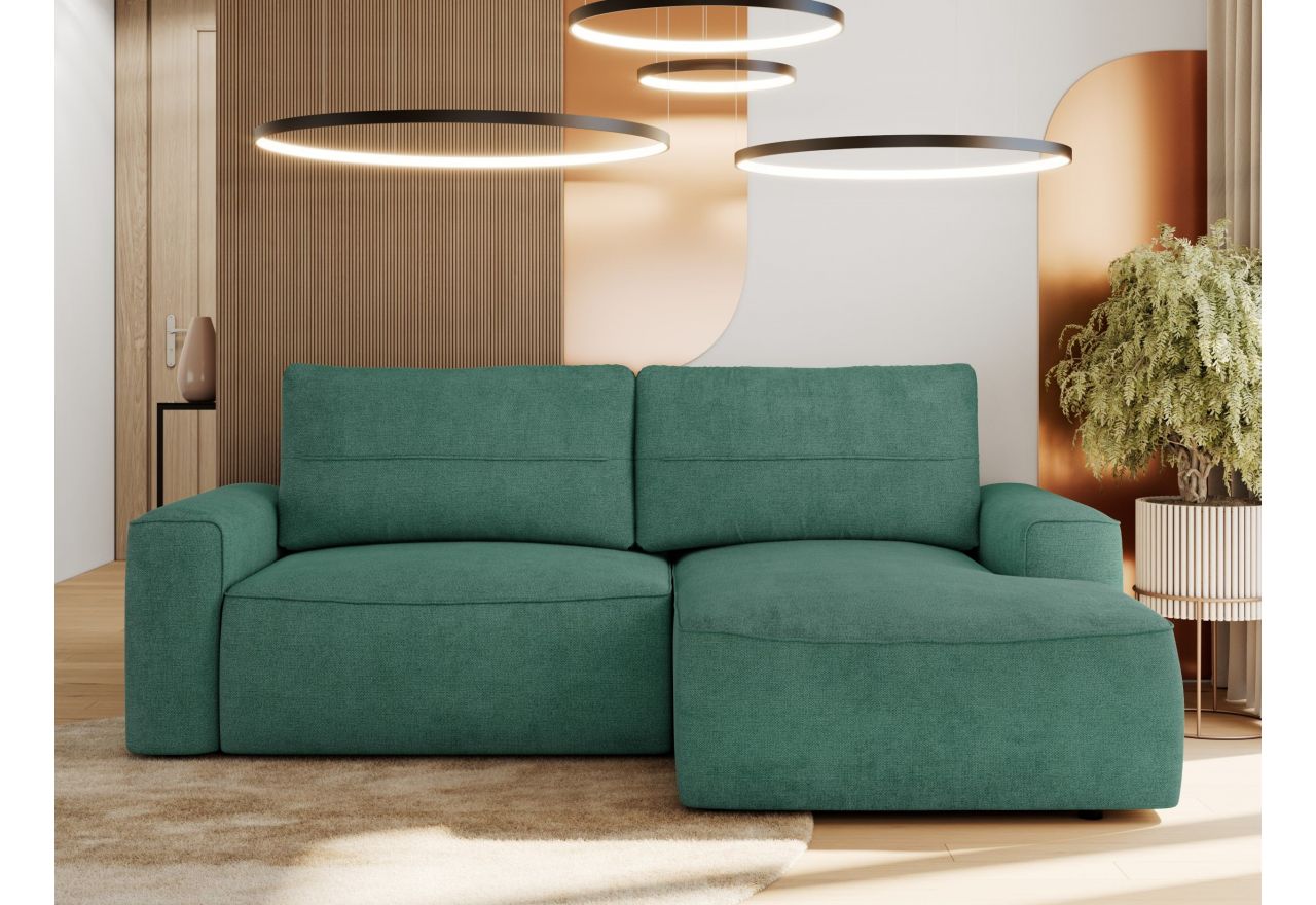 Narożnik BELLUNO L - strona prawa - zielony, struktura