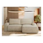 Narożnik BELLUNO L - strona prawa - beżowy, welwet