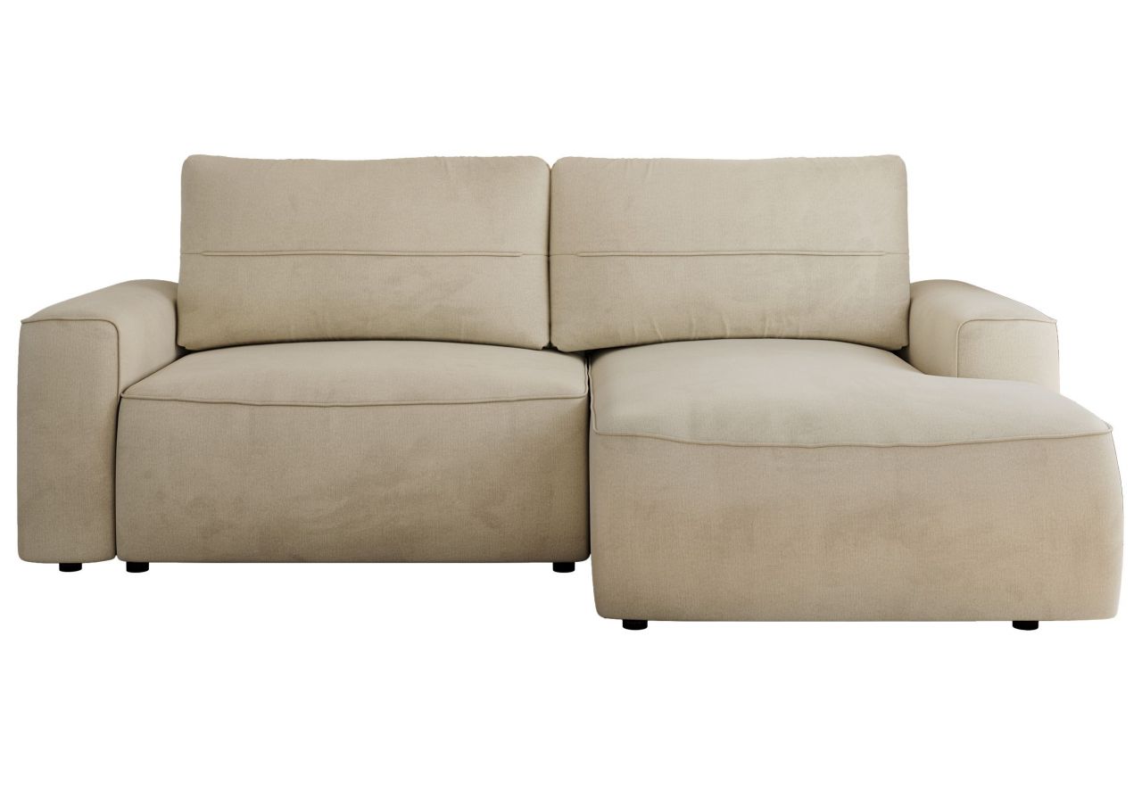 Narożnik BELLUNO L - strona prawa - beżowy, welwet