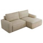 Narożnik BELLUNO L - strona prawa - beżowy, welwet