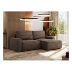 Narożnik BELLUNO L - strona prawa - brązowy, welwet