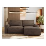 Narożnik BELLUNO L - strona prawa - brązowy, welwet