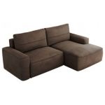 Narożnik BELLUNO L - strona prawa - brązowy, welwet