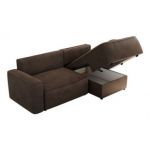 Narożnik BELLUNO L - strona prawa - brązowy, welwet