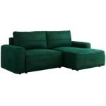 Narożnik BELLUNO L - strona prawa - ciemnozielony, welwet