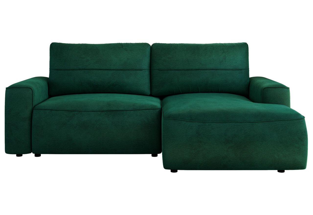 Narożnik BELLUNO L - strona prawa - ciemnozielony, welwet