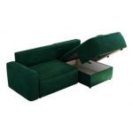 Narożnik BELLUNO L - strona prawa - ciemnozielony, welwet