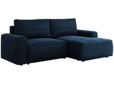 Narożnik BELLUNO L - strona prawa - ciemnoniebieski, welwet
