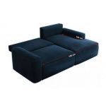 Narożnik BELLUNO L - strona prawa - ciemnoniebieski, welwet