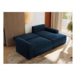 Narożnik BELLUNO L - strona prawa - ciemnoniebieski, welwet