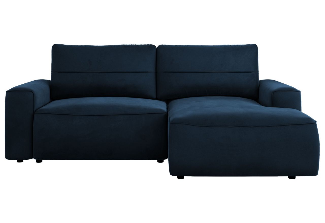 Narożnik BELLUNO L - strona prawa - ciemnoniebieski, welwet