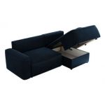 Narożnik BELLUNO L - strona prawa - ciemnoniebieski, welwet