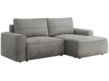 Narożnik BELLUNO L - strona prawa - jasnoszary, welwet