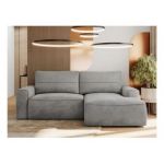 Narożnik BELLUNO L - strona prawa - jasnoszary, welwet