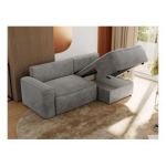 Narożnik BELLUNO L - strona prawa - jasnoszary, welwet