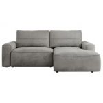 Narożnik BELLUNO L - strona prawa - jasnoszary, welwet