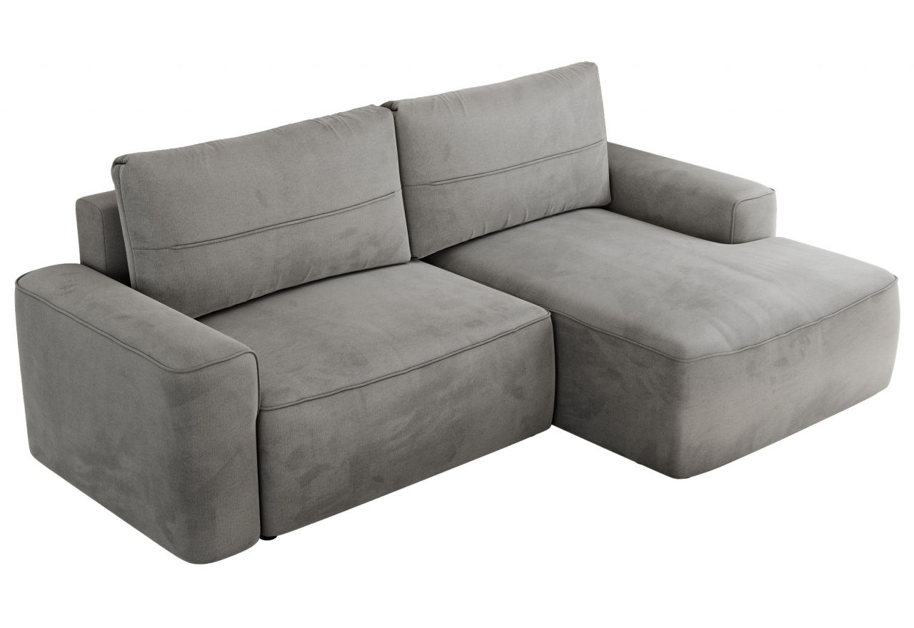 Narożnik BELLUNO L - strona prawa - jasnoszary, welwet