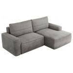 Narożnik BELLUNO L - strona prawa - jasnoszary, welwet