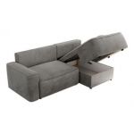 Narożnik BELLUNO L - strona prawa - jasnoszary, welwet
