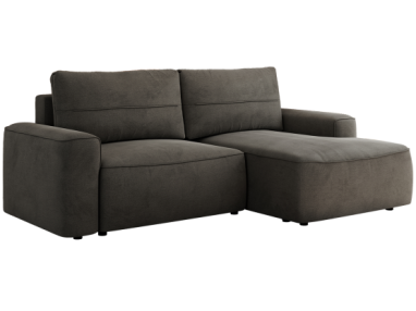 Narożnik BELLUNO L - strona prawa - ciemnoszary, welwet
