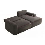 Narożnik BELLUNO L - strona prawa - ciemnoszary, welwet