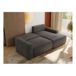 Narożnik BELLUNO L - strona prawa - ciemnoszary, welwet