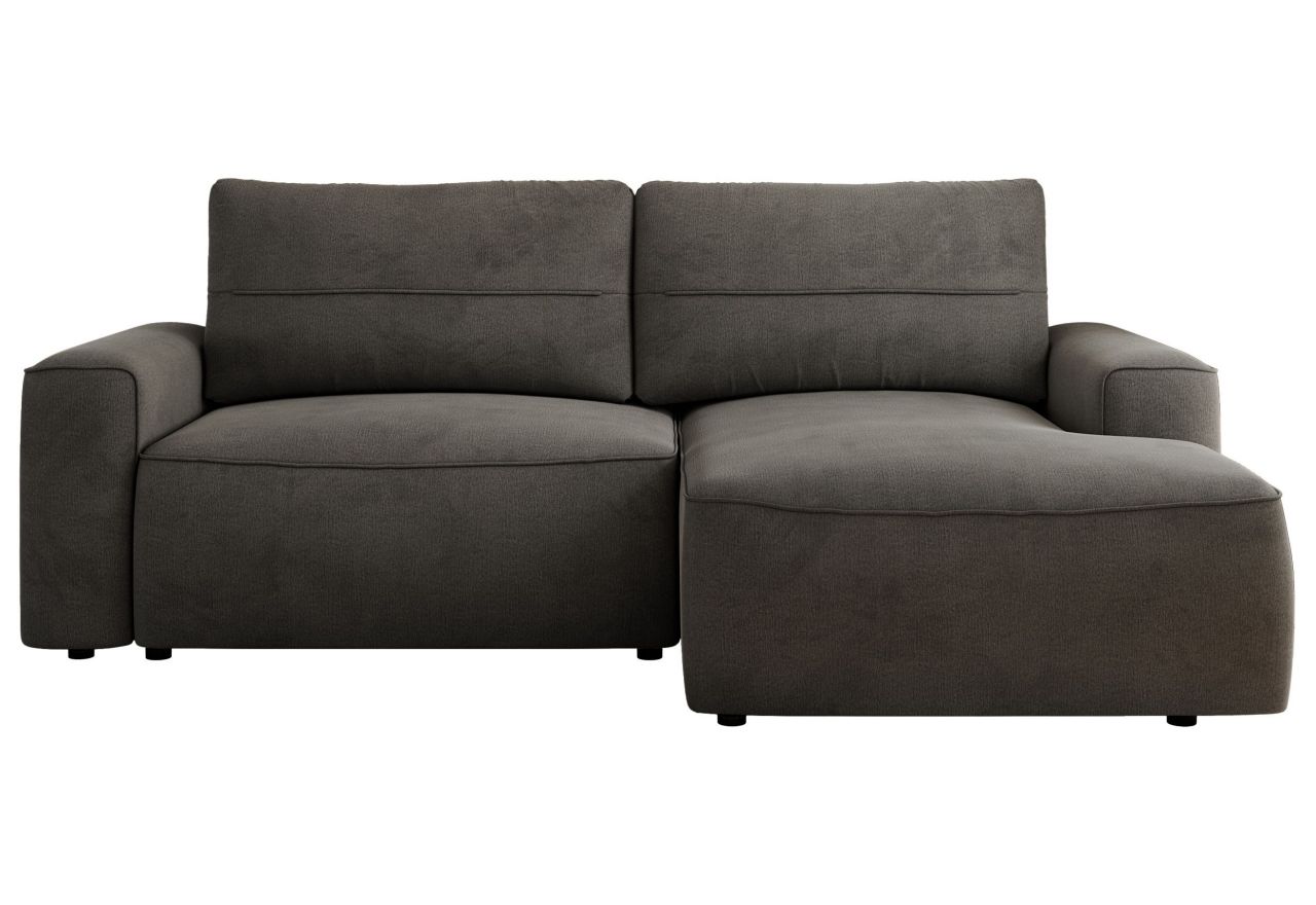 Narożnik BELLUNO L - strona prawa - ciemnoszary, welwet