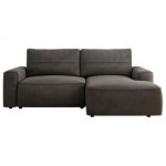 Narożnik BELLUNO L - strona prawa - ciemnoszary, welwet