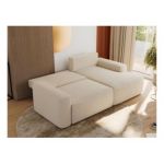 Narożnik BELLUNO L - strona prawa - beżowy, boucle