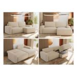 Narożnik BELLUNO L - strona prawa - beżowy, boucle